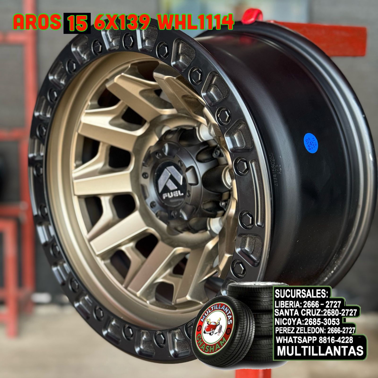 AROS # 15X8 6X139.7 ET-20 MBRS-MBL